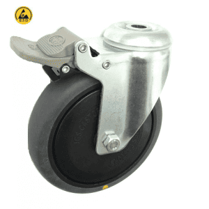 377 Series - Grey Conductive (ESD) Bole Hole Castors 377 Series - Grey Conductive (ESD) Bole Hole Castors