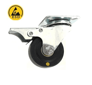 221 Series - Black Conductive (ESD) Top Plate Castors 221 Series - Black Conductive (ESD) Top Plate Castors