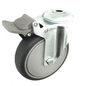 377 SERIES - GREY RUBBER (TPR) BOLE HOLE CASTORS 377 SERIES - GREY RUBBER (TPR) BOLE HOLE CASTORS