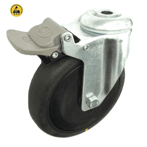 377 Series - Black Conductive (ESD) Bole Hole Castors 377 Series - Black Conductive (ESD) Bole Hole Castors