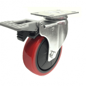 433 Series - Red Polyurethane Top Plate Castors 433 Series - Red Polyurethane Top Plate Castors