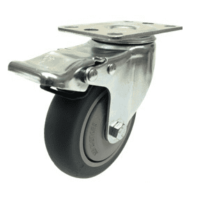 411 Series - Thermoplastic Rubber (TPR) Top Plate Castors 411 Series - Thermoplastic Rubber (TPR) Top Plate Castors